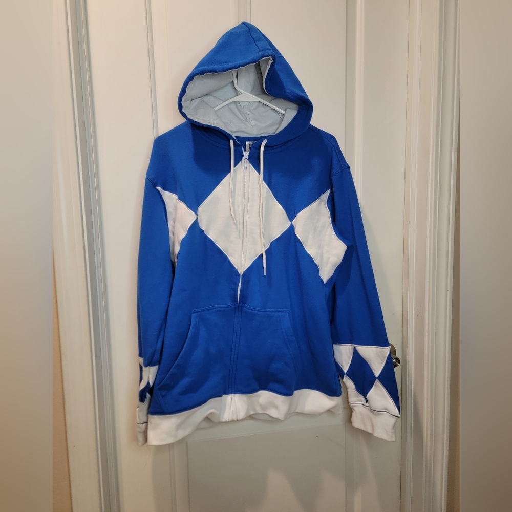 Blue Mighty Morphin Power Rangers Hoodie Size XL or XXL